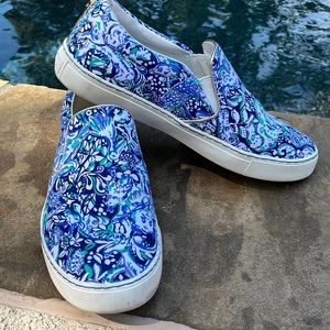 Lily Pulitzer slip on canvas Julie sneakers